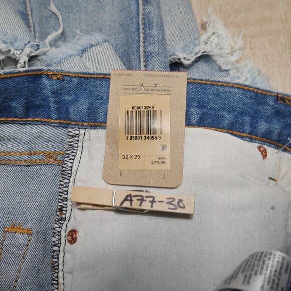 Levi's 501 Original Fit Straight Leg Button Fly Denim Jeans Men's Size 32X29 NEW - Picture 9 of 9